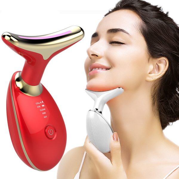 EMS Thermal Neck Lifting And Tighten Massager Electric Microcurrent Wrinkle Remover - Image 6